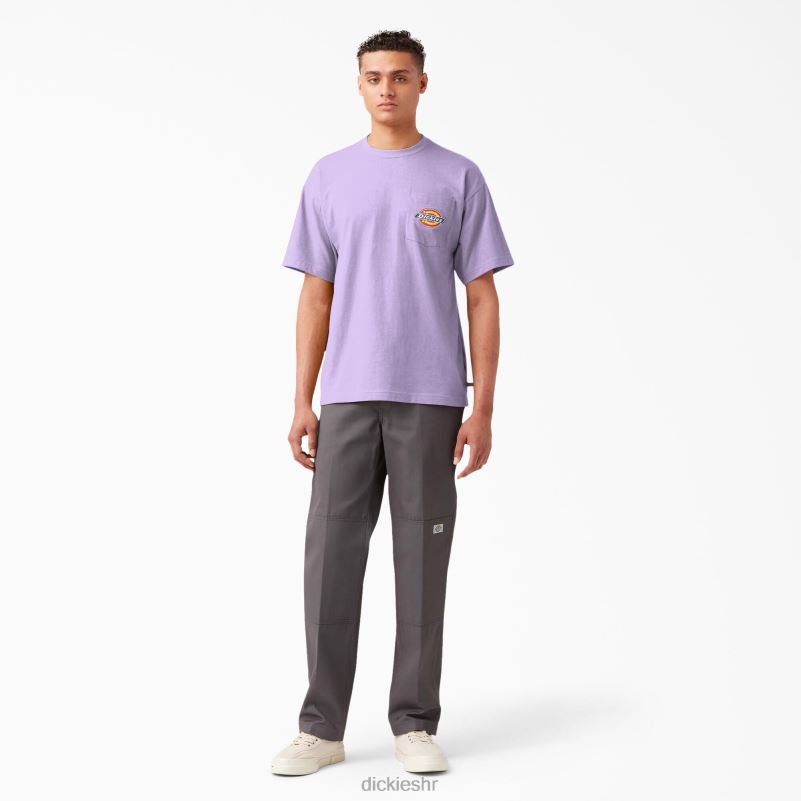 majica kratkih rukava s logotipom na prsima muškarci Dickies ljubičasta ruža (ur2) 6BPL6897 odjeća