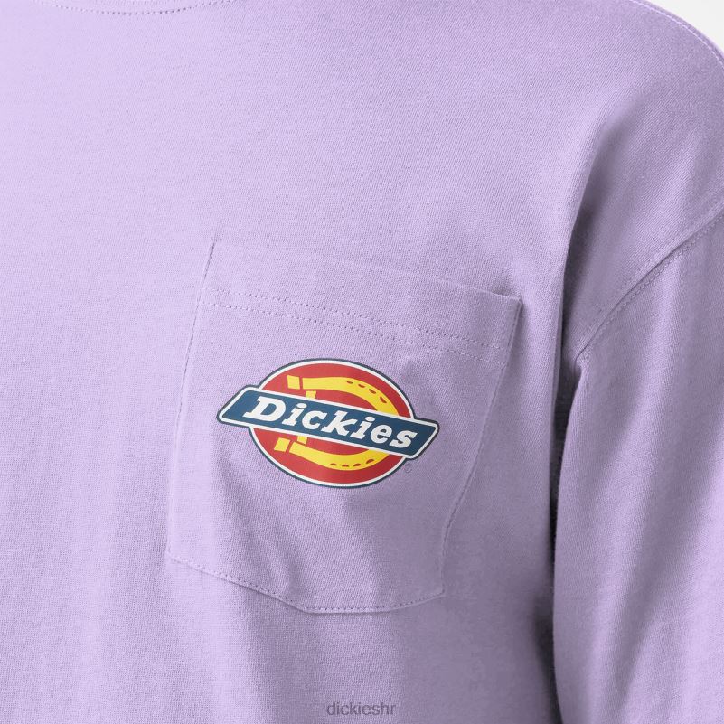 majica kratkih rukava s logotipom na prsima muškarci Dickies ljubičasta ruža (ur2) 6BPL6897 odjeća