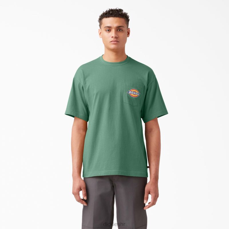 majica kratkih rukava s logotipom na prsima muškarci Dickies tamni bršljan (d2i) 6BPL6893 odjeća