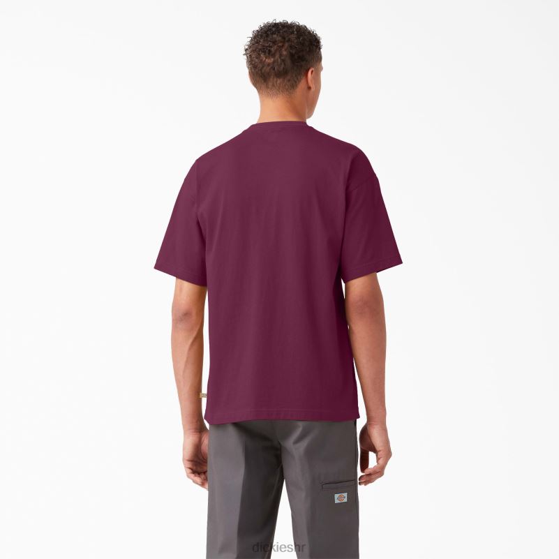 majica kratkih rukava s logotipom na prsima muškarci Dickies vino od grožđa (gw9) 6BPL6894 odjeća