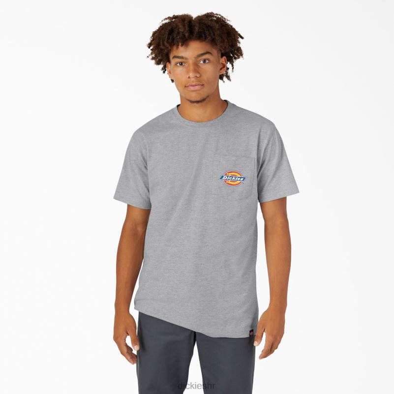 majica kratkih rukava s logotipom na prsima muškarci Dickies vrijesak sivi (hg) 6BPL6895 odjeća