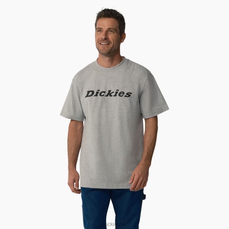 majica kratkih rukava s natpisom muškarci Dickies vrijesak sivi (hg) 6BPL6813 odjeća