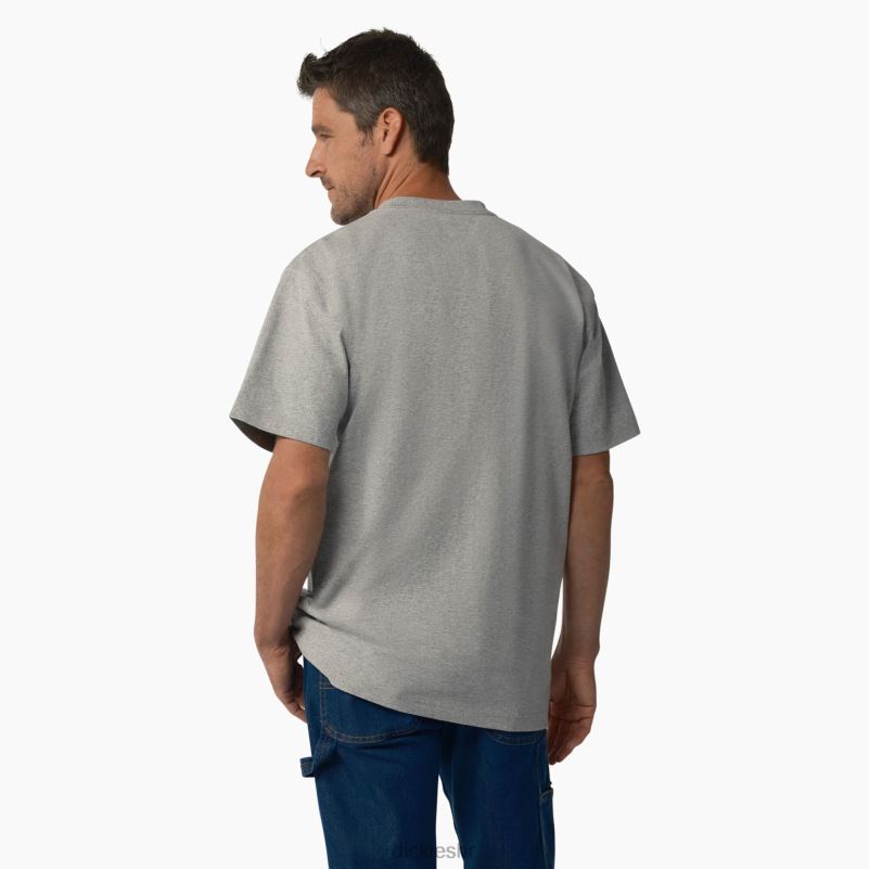 majica kratkih rukava s natpisom muškarci Dickies vrijesak sivi (hg) 6BPL6813 odjeća