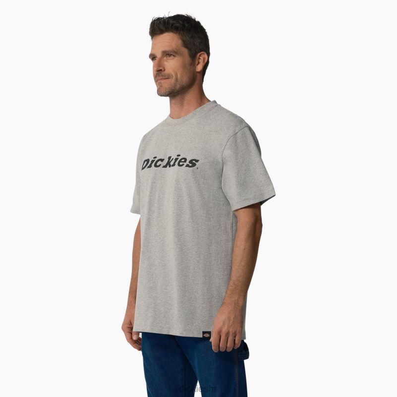 majica kratkih rukava s natpisom muškarci Dickies vrijesak sivi (hg) 6BPL6813 odjeća