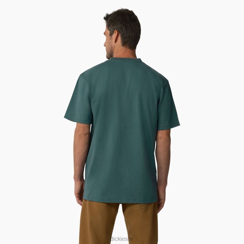 majica kratkih rukava s trobojnim logotipom muškarci Dickies Lincoln Green (ln) 6BPL6713 odjeća