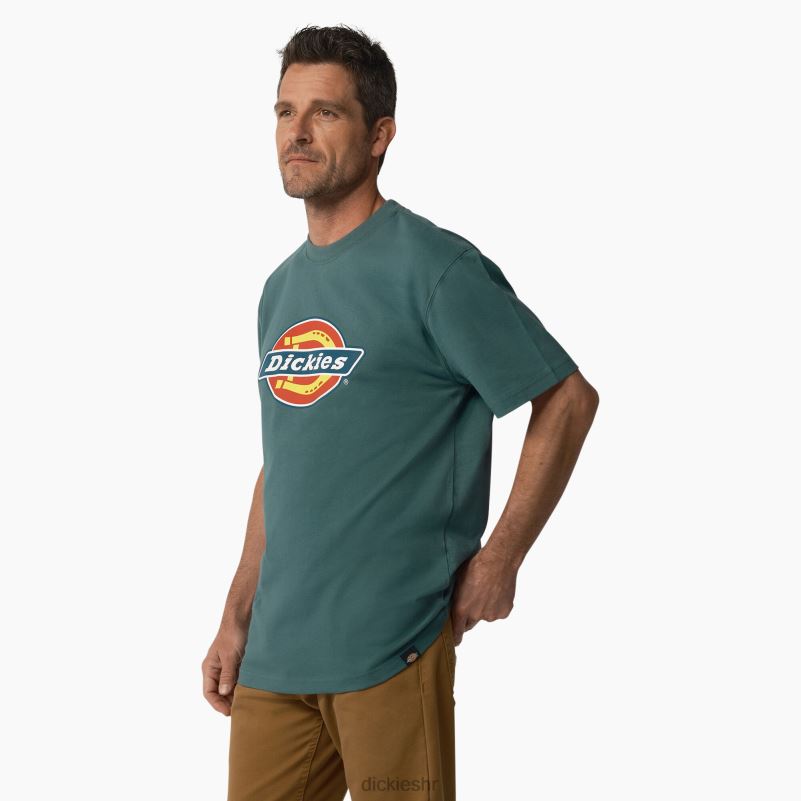 majica kratkih rukava s trobojnim logotipom muškarci Dickies Lincoln Green (ln) 6BPL6713 odjeća