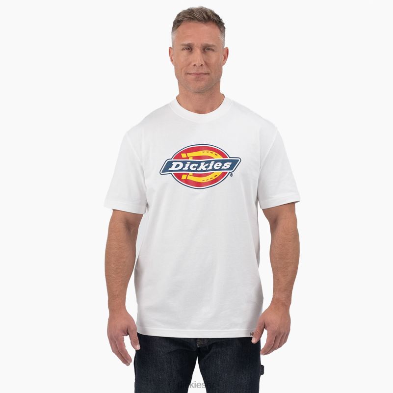majica kratkih rukava s trobojnim logotipom muškarci Dickies bijelo (wh) 6BPL6714 odjeća