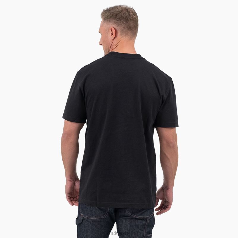 majica kratkih rukava s trobojnim logotipom muškarci Dickies crna (kbk) 6BPL6712 odjeća