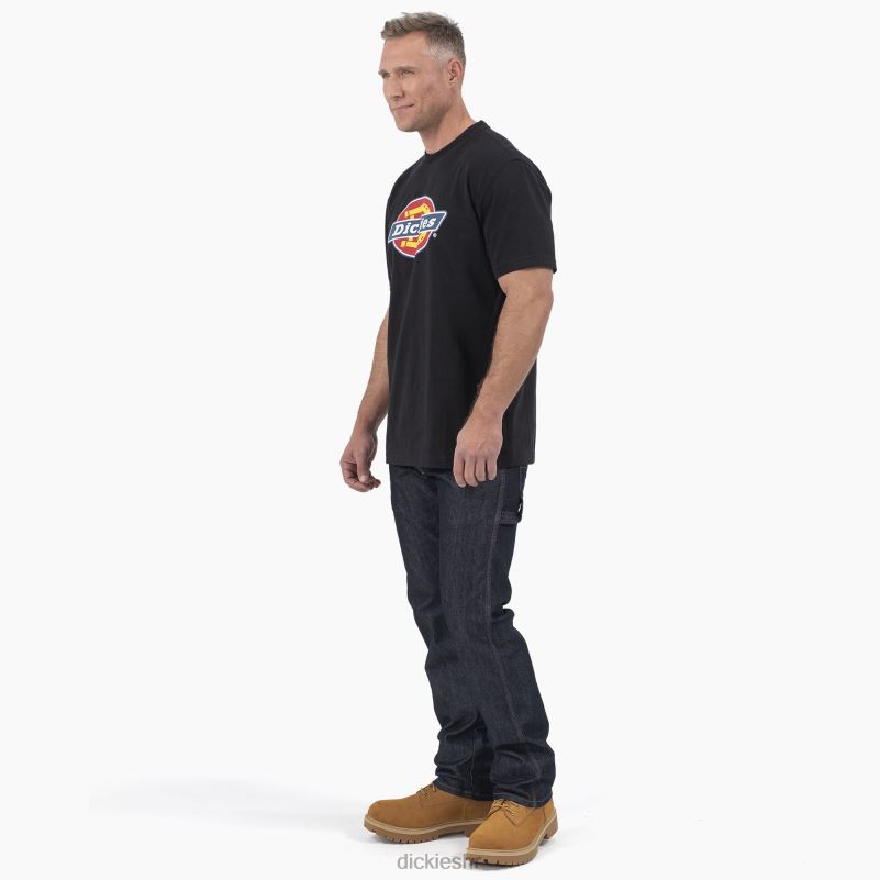 majica kratkih rukava s trobojnim logotipom muškarci Dickies crna (kbk) 6BPL6712 odjeća