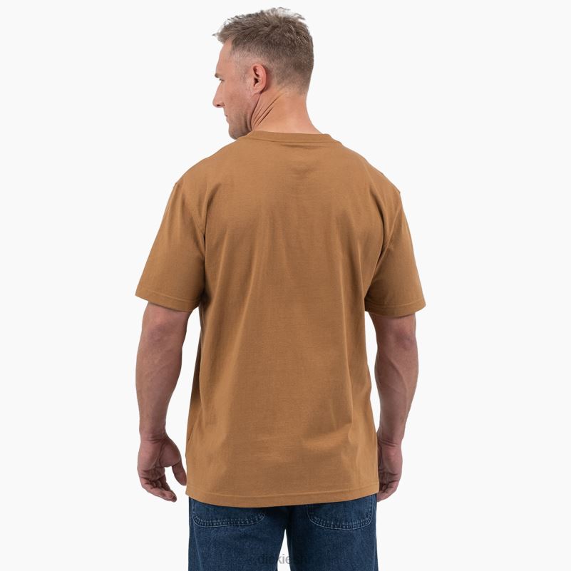 majica kratkih rukava s trobojnim logotipom muškarci Dickies smeđa patka (bd) 6BPL6707 odjeća