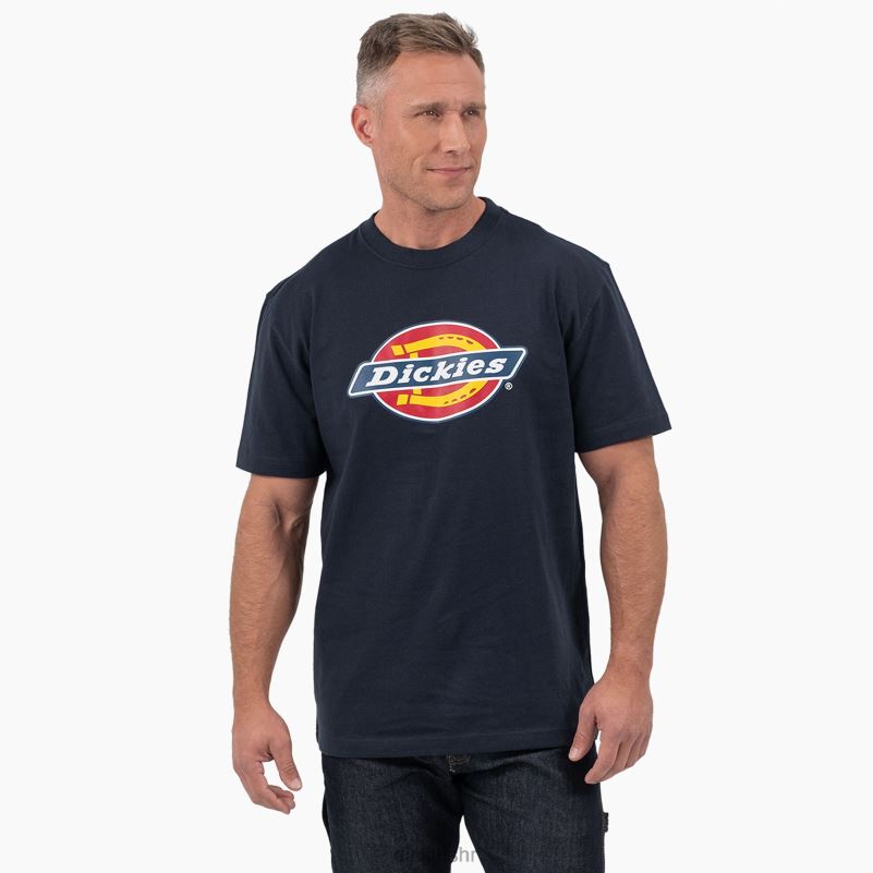 majica kratkih rukava s trobojnim logotipom muškarci Dickies tamnoplava (dn) 6BPL6709 odjeća