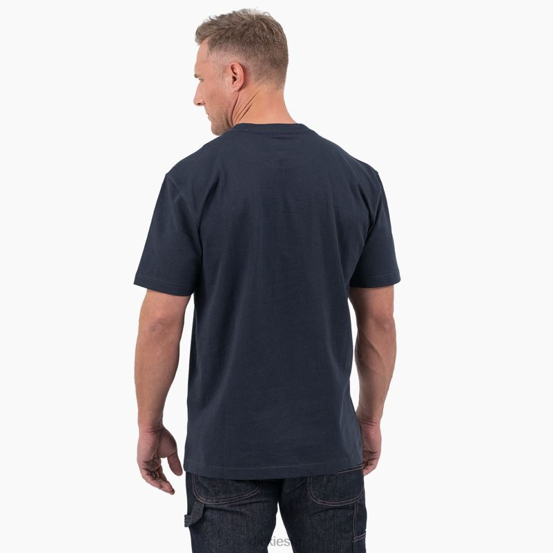 majica kratkih rukava s trobojnim logotipom muškarci Dickies tamnoplava (dn) 6BPL6709 odjeća