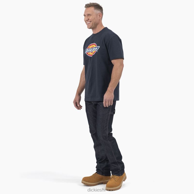 majica kratkih rukava s trobojnim logotipom muškarci Dickies tamnoplava (dn) 6BPL6709 odjeća
