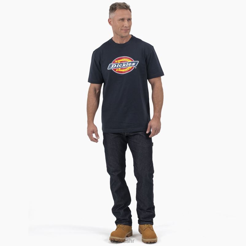 majica kratkih rukava s trobojnim logotipom muškarci Dickies tamnoplava (dn) 6BPL6709 odjeća