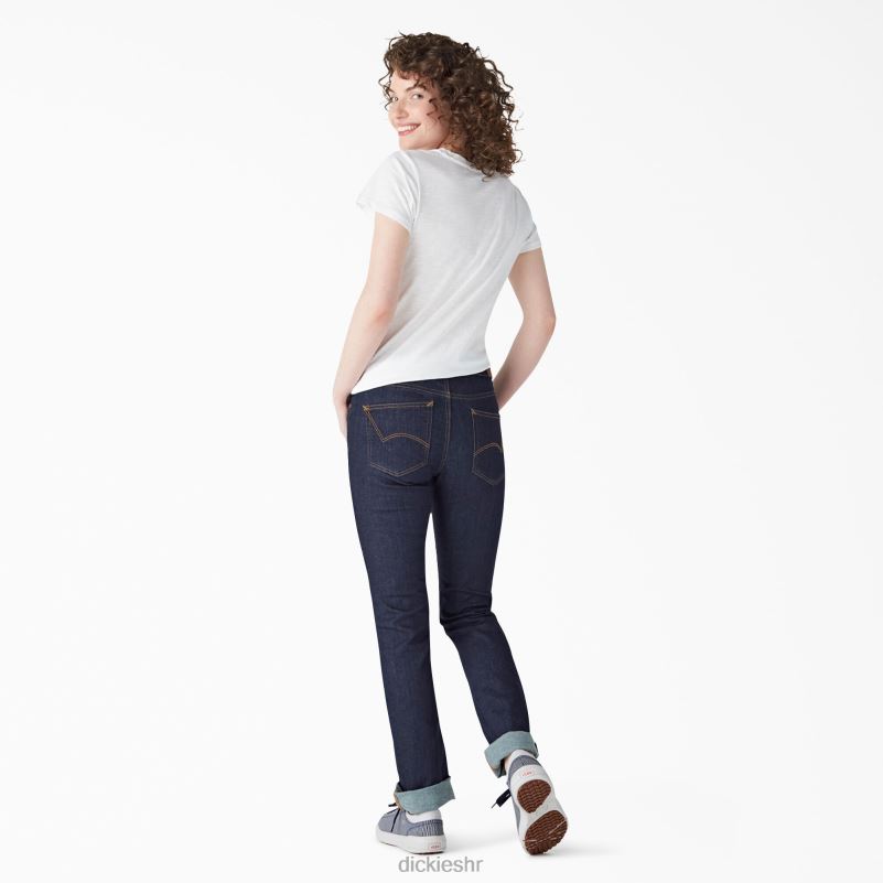 majica kratkih rukava s v-izrezom žene Dickies bijelo (wh) 6BPL62068 odjeća