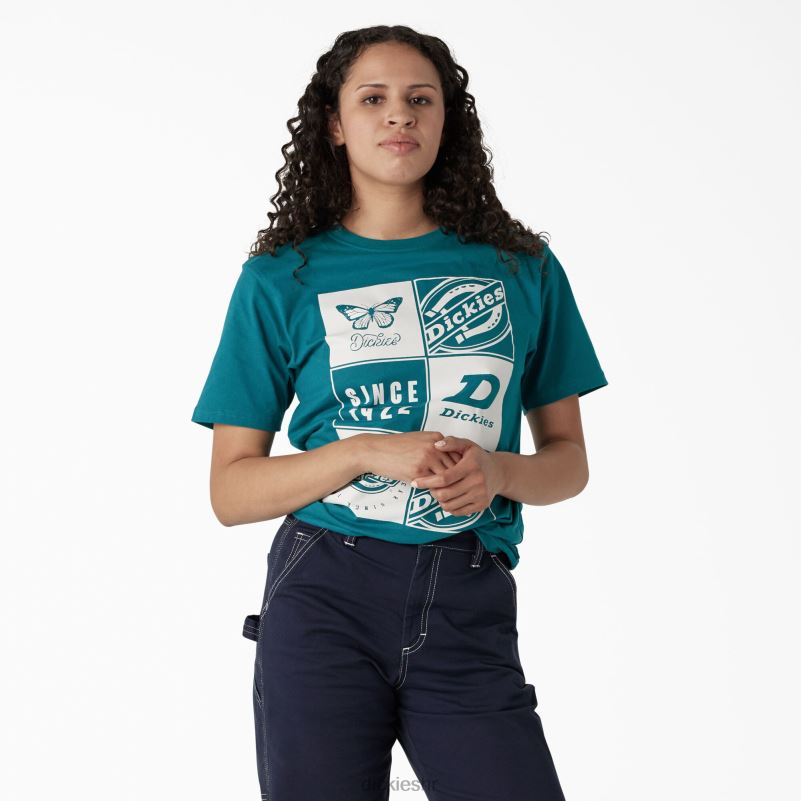 majica s grafičkim bendom žene Dickies duboko jezero (dl2) 6BPL62211 odjeća
