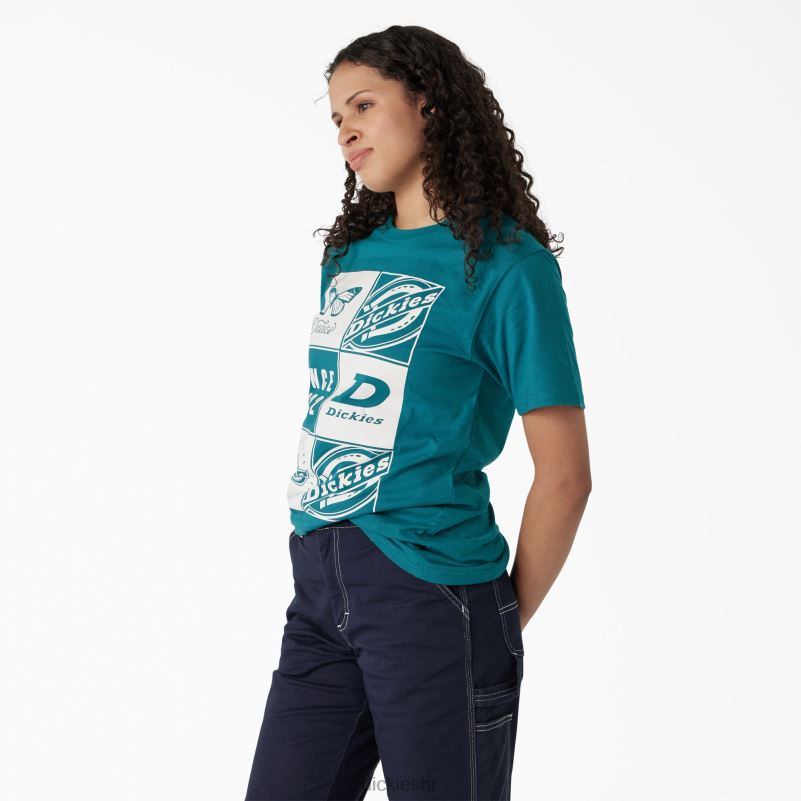 majica s grafičkim bendom žene Dickies duboko jezero (dl2) 6BPL62211 odjeća