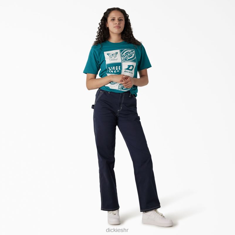 majica s grafičkim bendom žene Dickies duboko jezero (dl2) 6BPL62211 odjeća