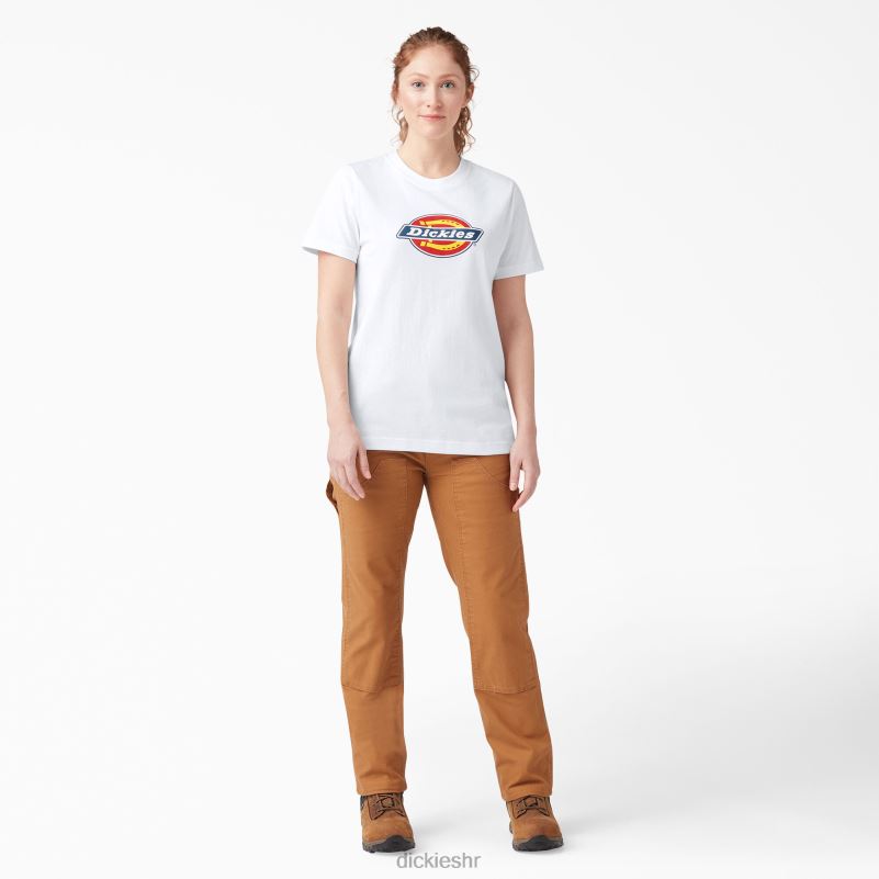 majica s logom teške kategorije žene Dickies bijelo (wh) 6BPL62110 odjeća