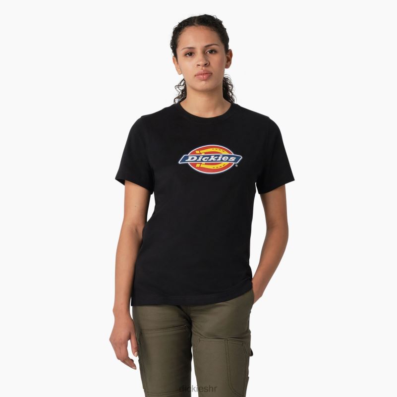 majica s logom teške kategorije žene Dickies crna (kbk) 6BPL62108 odjeća