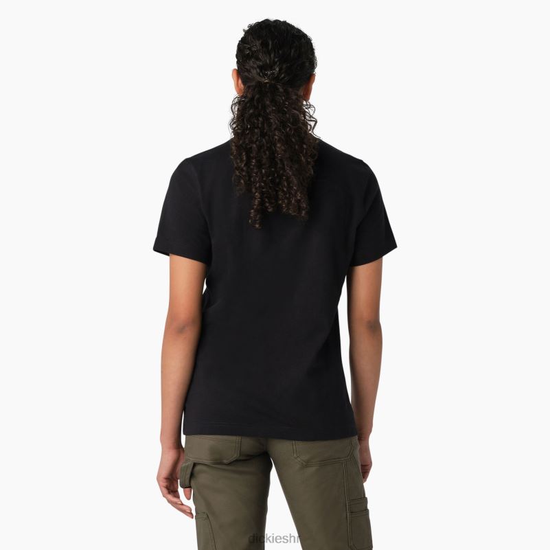 majica s logom teške kategorije žene Dickies crna (kbk) 6BPL62108 odjeća