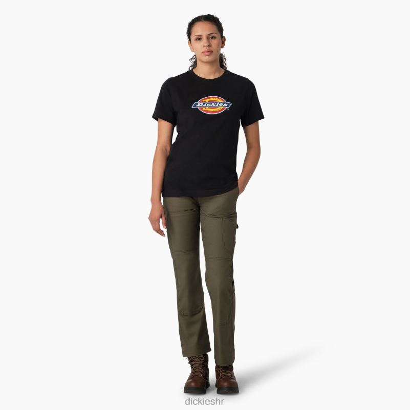majica s logom teške kategorije žene Dickies crna (kbk) 6BPL62108 odjeća