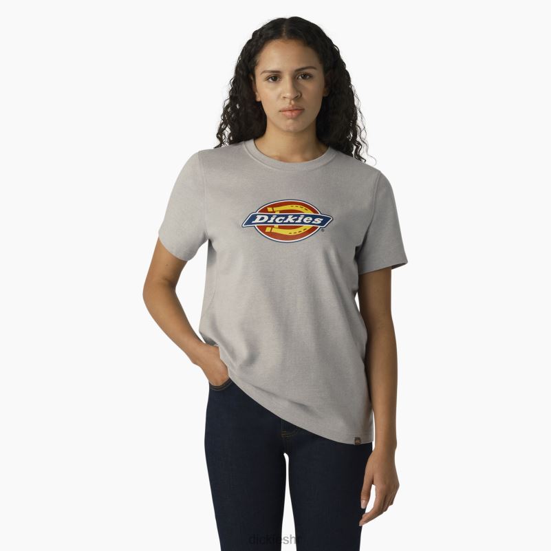 majica s logom teške kategorije žene Dickies vrijesko siva (h2) 6BPL62107 odjeća