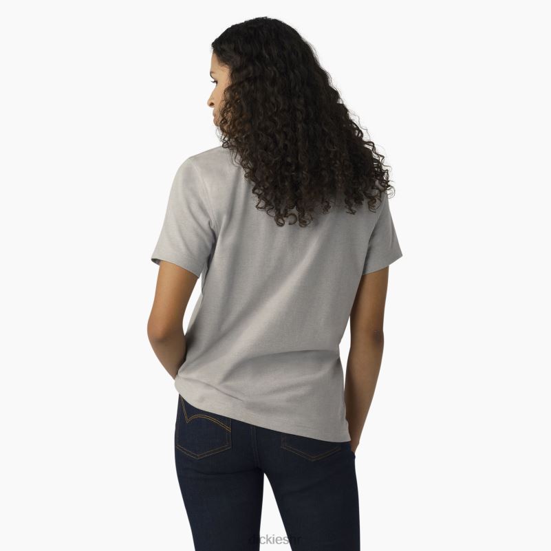 majica s logom teške kategorije žene Dickies vrijesko siva (h2) 6BPL62107 odjeća