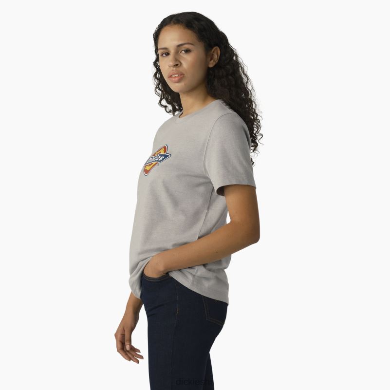 majica s logom teške kategorije žene Dickies vrijesko siva (h2) 6BPL62107 odjeća