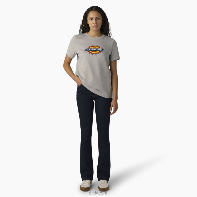 majica s logom teške kategorije žene Dickies vrijesko siva (h2) 6BPL62107 odjeća