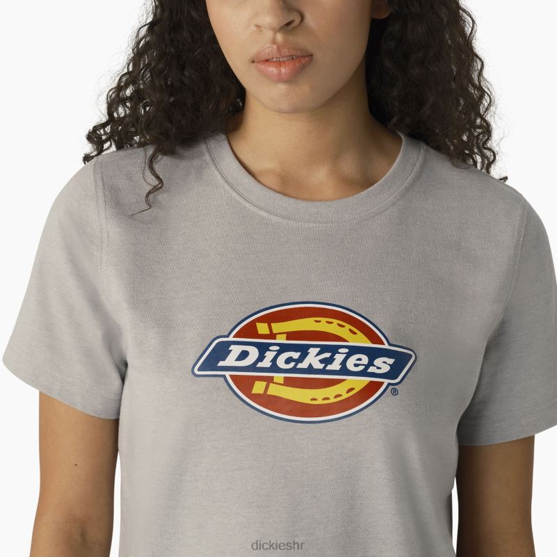 majica s logom teške kategorije žene Dickies vrijesko siva (h2) 6BPL62107 odjeća