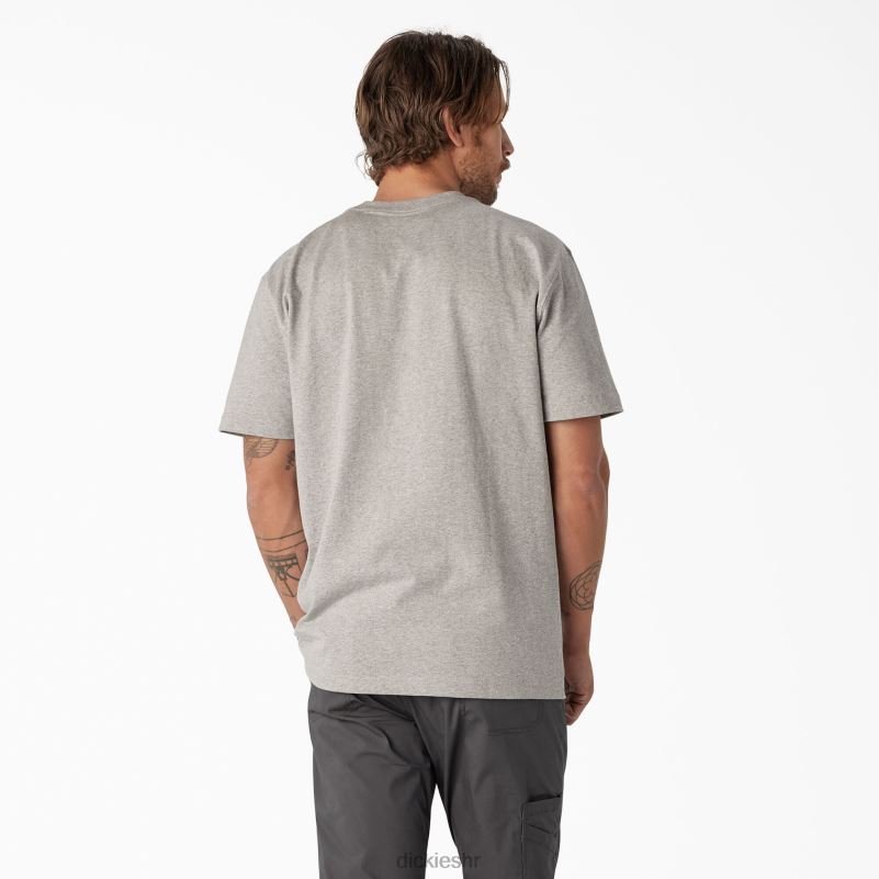 majica s logom teške kategorije kratkih rukava muškarci Dickies vrijesak sivi (hg) 6BPL6738 odjeća