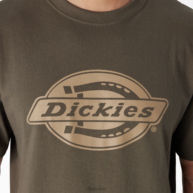 majica s logom teške kategorije kratkih rukava muškarci Dickies zelena mahovina (ms) 6BPL6740 odjeća
