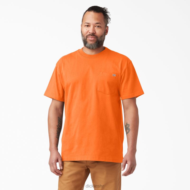 neonska teškaška majica kratkih rukava muškarci Dickies svijetlo narančasta (bod) 6BPL6570 odjeća