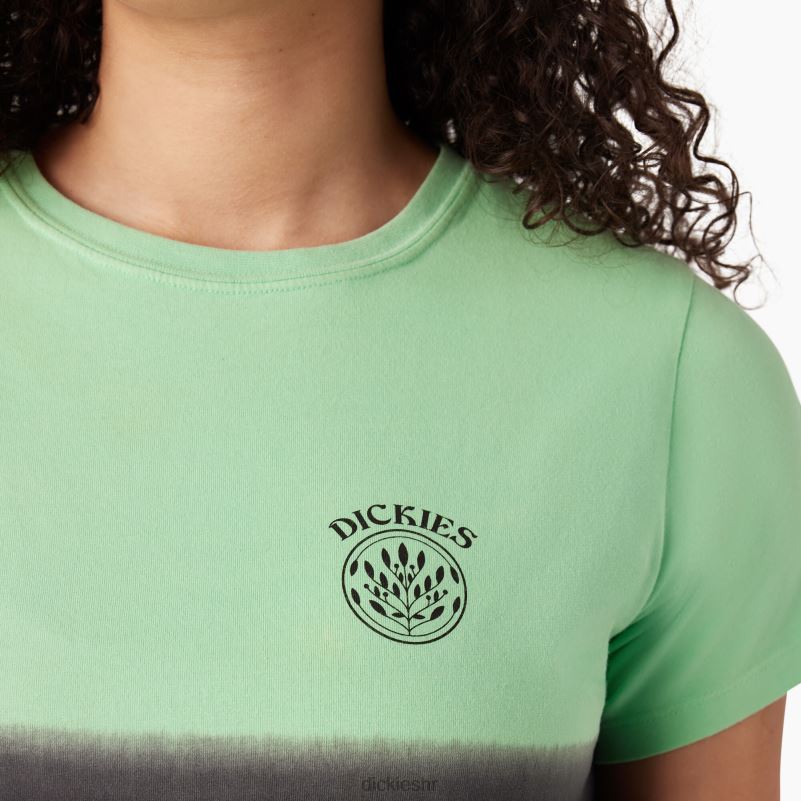 ombre skraćena majica žene Dickies jabučna metvica/crna boja za umakanje (amd) 6BPL62181 odjeća