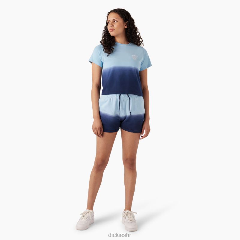 ombre skraćena majica žene Dickies nebesko plava/tinta tamnoplava boja (skd) 6BPL62183 odjeća