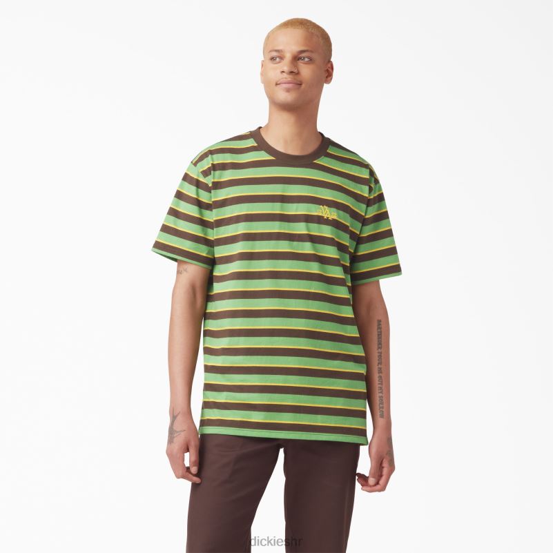 prugasta majica vincent alvarez muškarci Dickies lisnato zelena pruga (gsl) 6BPL6955 odjeća
