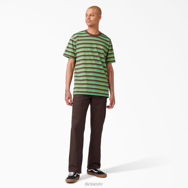 prugasta majica vincent alvarez muškarci Dickies lisnato zelena pruga (gsl) 6BPL6955 odjeća