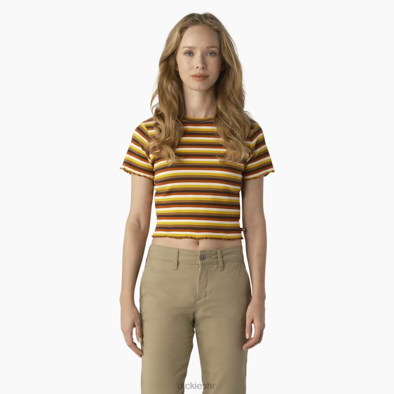 prugasta skraćena dječja majica žene Dickies med đumbir baby stripe (gsn) 6BPL62076 odjeća