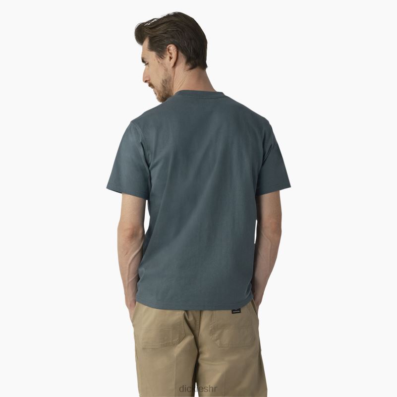 skateboarding majica s logom na prsima regularnog kroja muškarci Dickies Lincoln Green (ln) 6BPL6861 odjeća