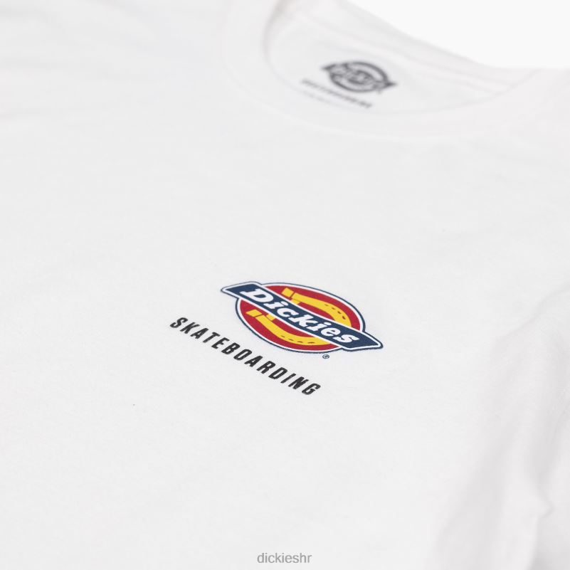skateboarding majica s logom na prsima regularnog kroja muškarci Dickies bijelo (wh) 6BPL6862 odjeća