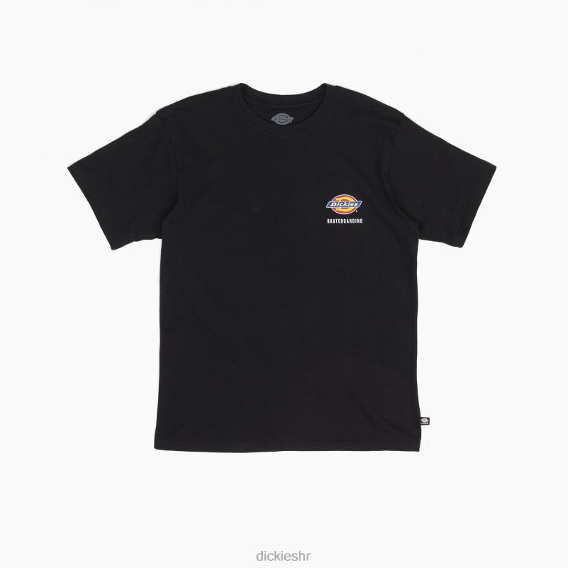 skateboarding majica s logom na prsima regularnog kroja muškarci Dickies crna (kbk) 6BPL6860 odjeća