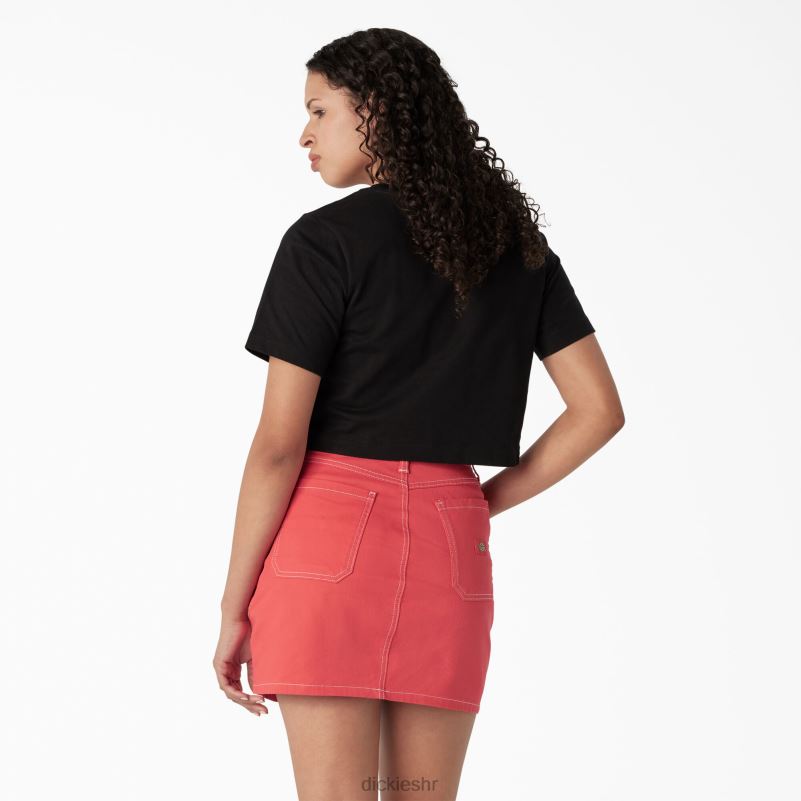 skraćena majica s grafikom zebre žene Dickies crna (kbk) 6BPL62193 odjeća