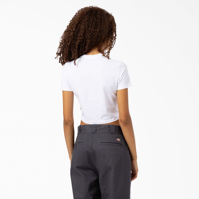 skraćena majica s logotipom maple valley žene Dickies bijelo (wh) 6BPL62100 odjeća