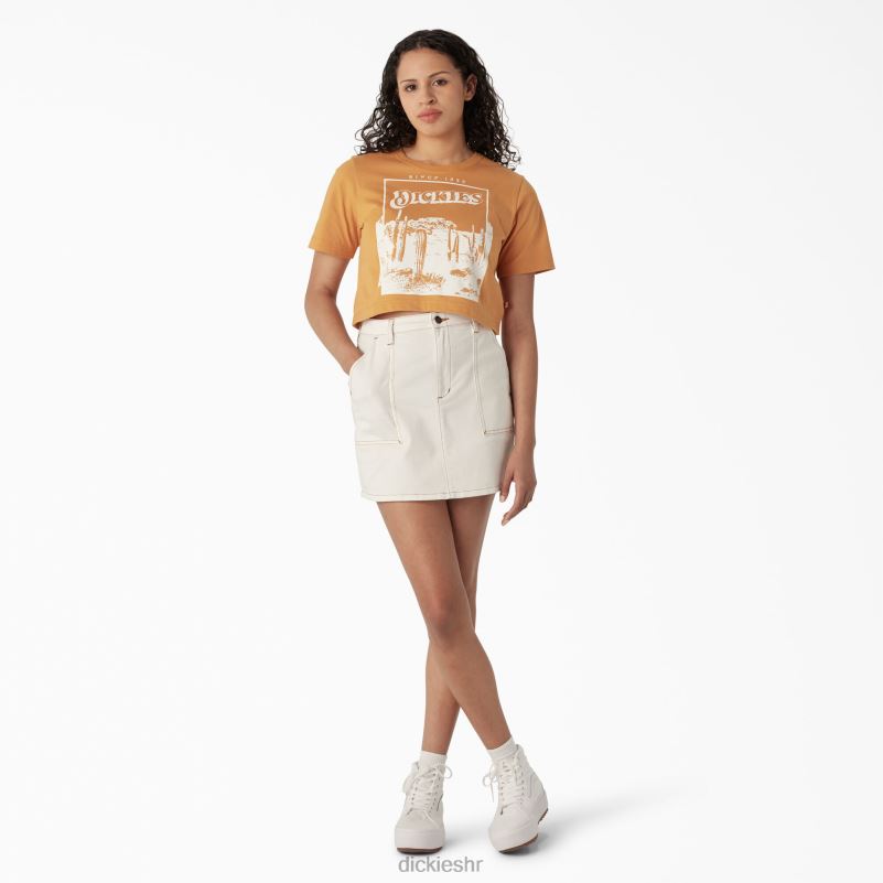 skraćena majica s pustinjskom grafikom žene Dickies grumen (ng2) 6BPL62132 odjeća