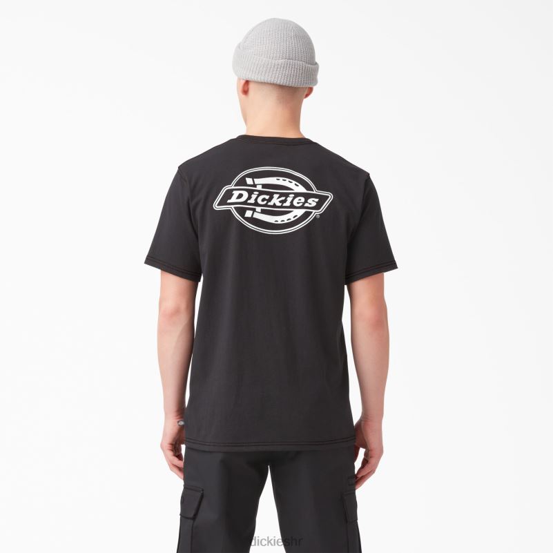 stražnja majica s logotipom muškarci Dickies crna (kbk) 6BPL6749 odjeća