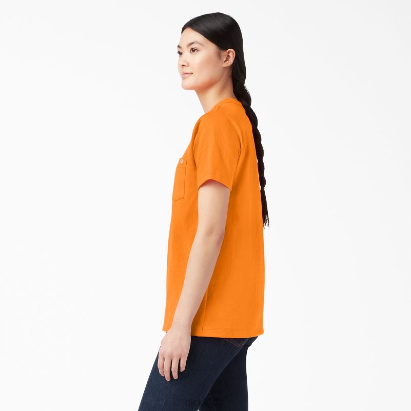 teškaška majica kratkih rukava žene Dickies narančasto (ili) 6BPL61962 odjeća