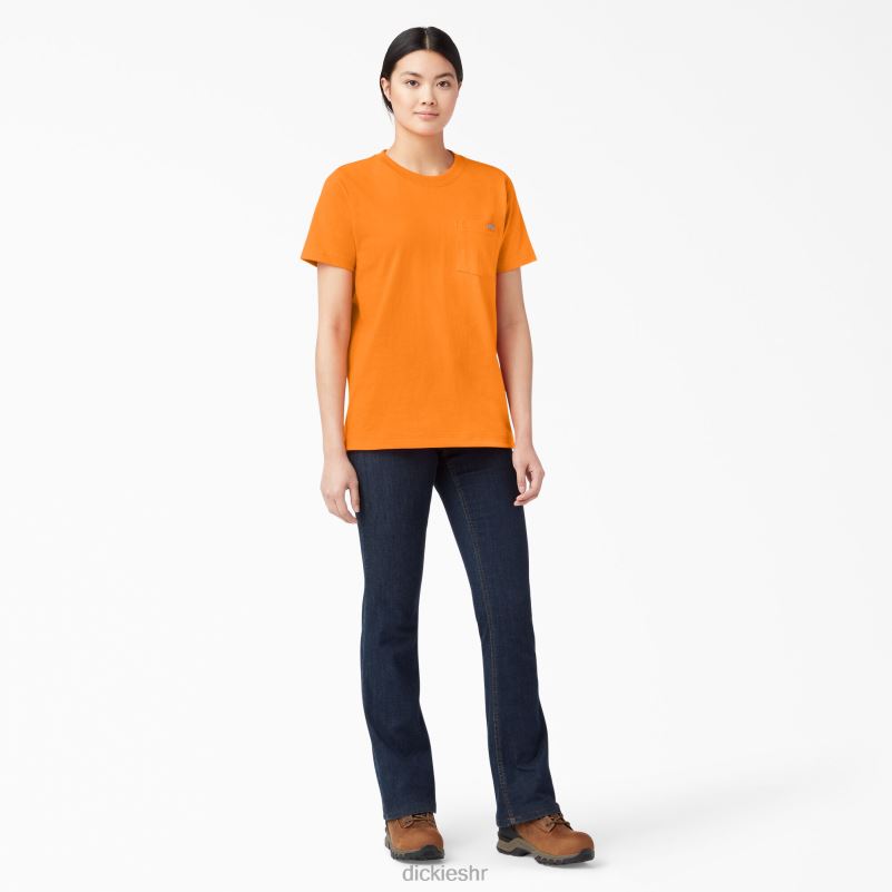 teškaška majica kratkih rukava žene Dickies narančasto (ili) 6BPL61962 odjeća