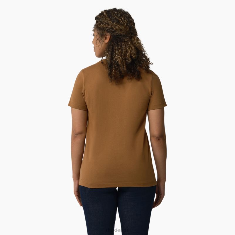 teškaška majica kratkih rukava žene Dickies smeđa patka (bd) 6BPL61953 odjeća