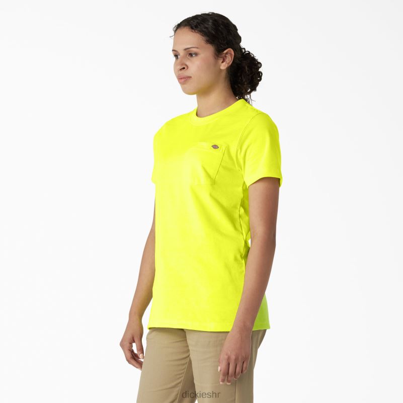 teškaška majica kratkih rukava žene Dickies svijetlo žuta (bwd) 6BPL61955 odjeća